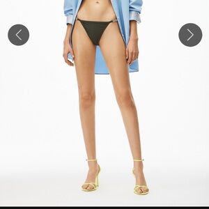 Alexander Wang DIAMANTE LOGO BIKINI BOTTOM IN size XS